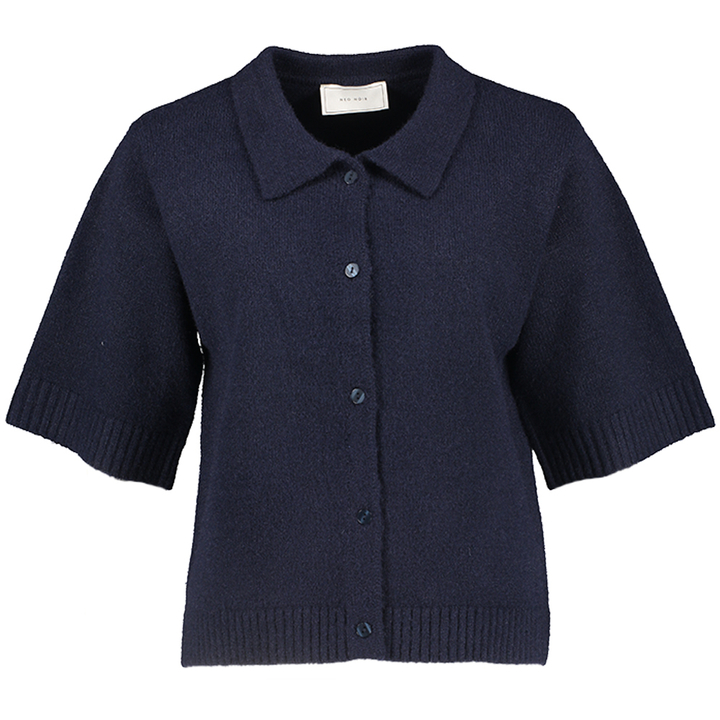 Donkerblauwe gilet met driekwart mouwen Cunna Neo Noir