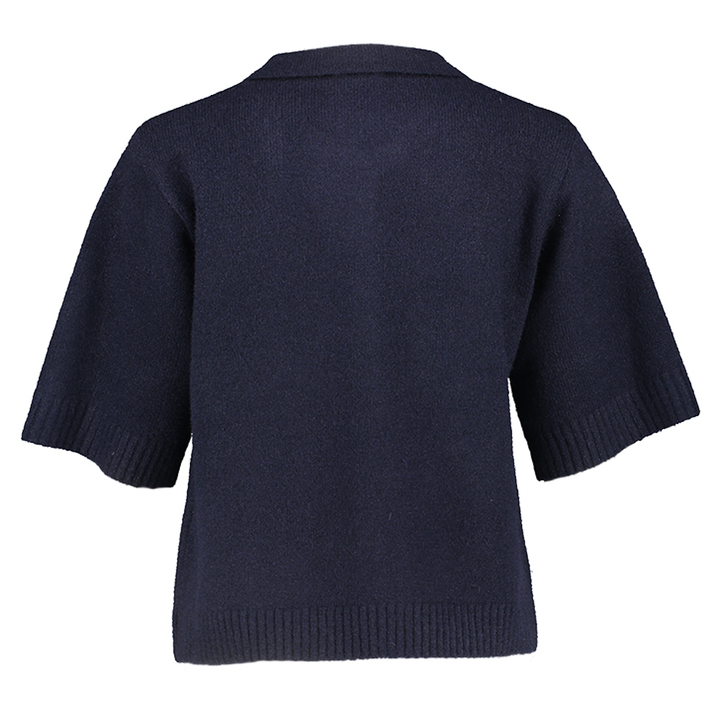 Donkerblauwe gilet met driekwart mouwen Cunna Neo Noir