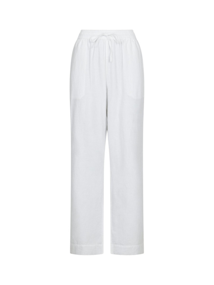 Witte broek met elastiek van katoen en linnen Sonar Neo Noir 