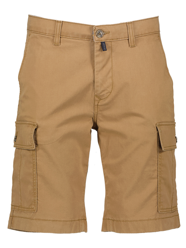 Bruine short met opgestikte zijzakken Pierre Cardin