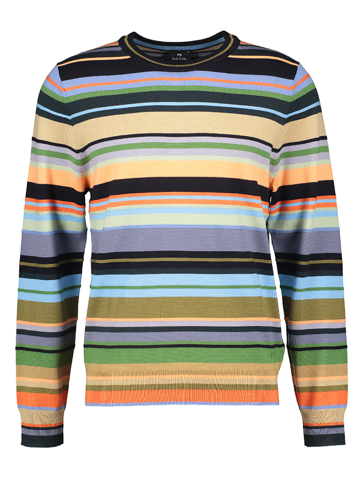 Multicolor gestreepte pull in merino wol Paul&Smith 