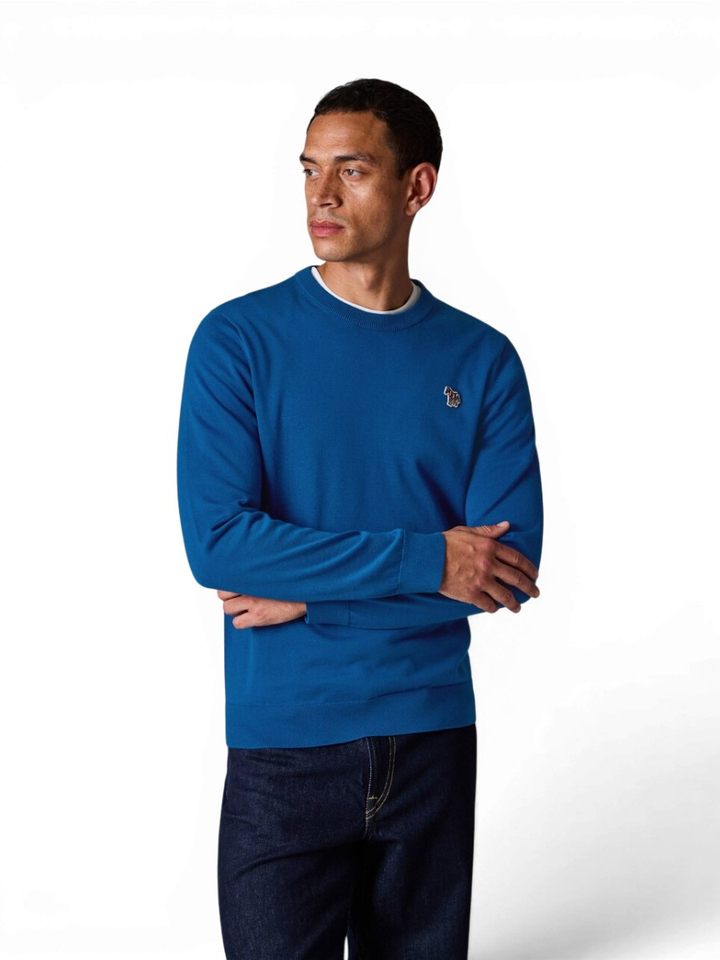 Blauwe katoenen trui met ronde hals Paul&Smith