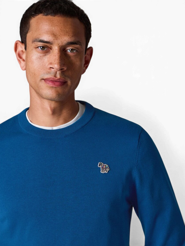 Blauwe katoenen trui met ronde hals Paul&Smith