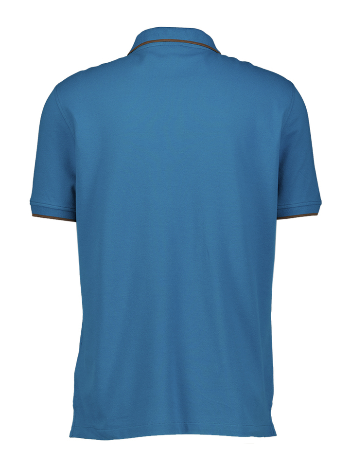 Blauwe polo met bruine accenten Paul Smith 