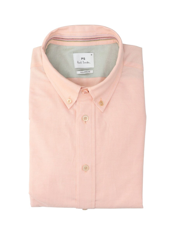 Roze linnen hemd (regular fit) met lange mouwen Paul Smith
