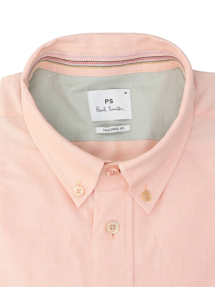 Roze linnen hemd (regular fit) met lange mouwen Paul Smith
