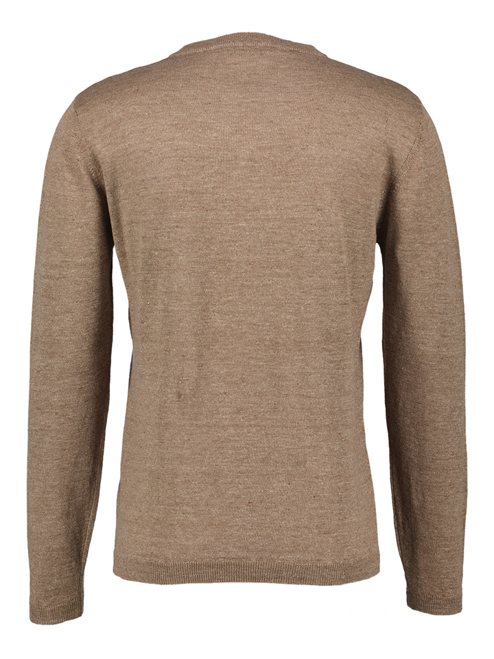 Bruine trui met V-hals Altobello