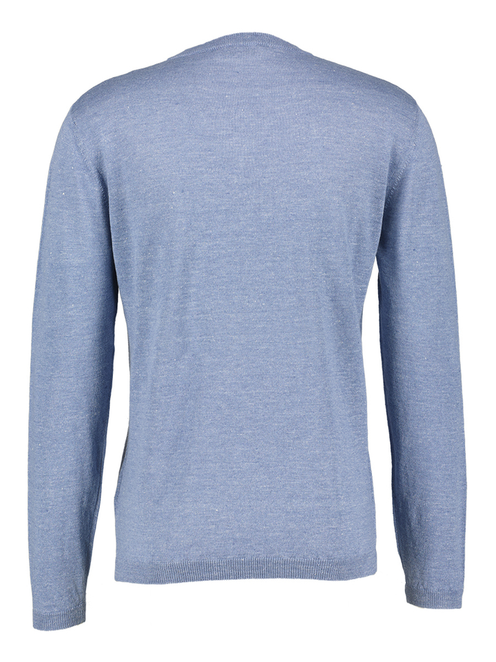 Blauwe trui met V-hals Altobello