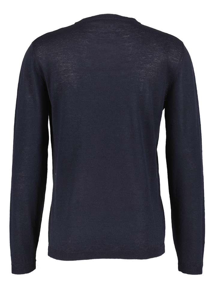 Donkerblauwe linnen trui Altobello