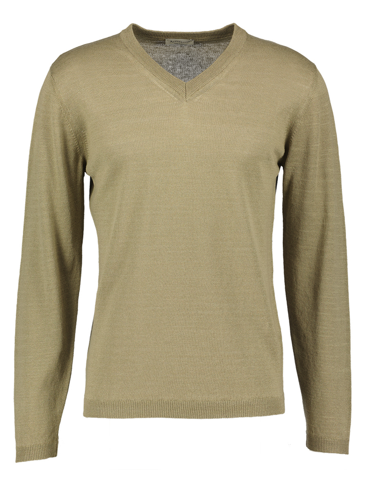 Groene trui met V-hals Altobello