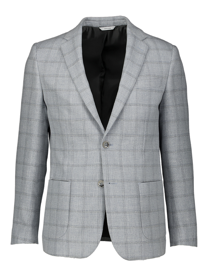 Blauwe blazer met ruit motief Gentiluomo 