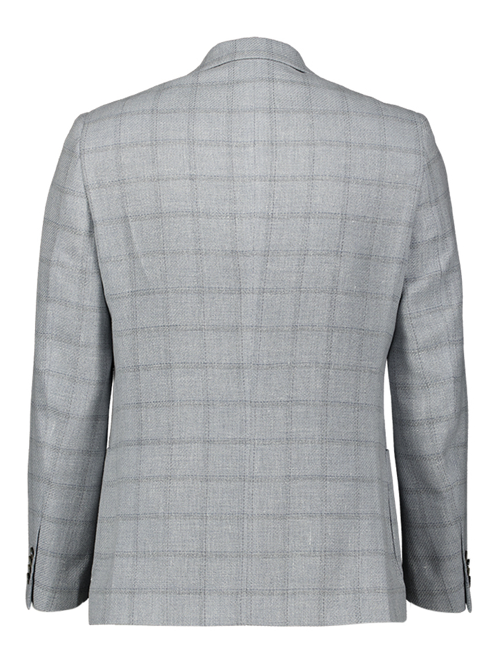 Blauwe blazer met ruit motief Gentiluomo 