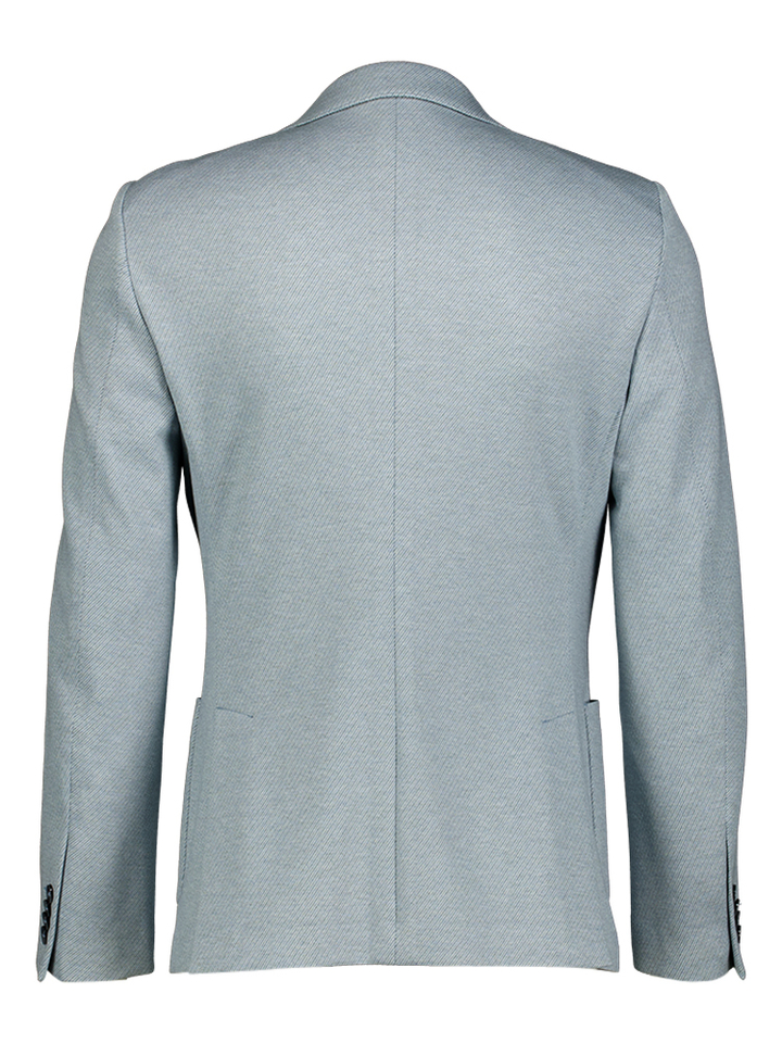 Blauwe stretch blazer met structuur Gentiluomo