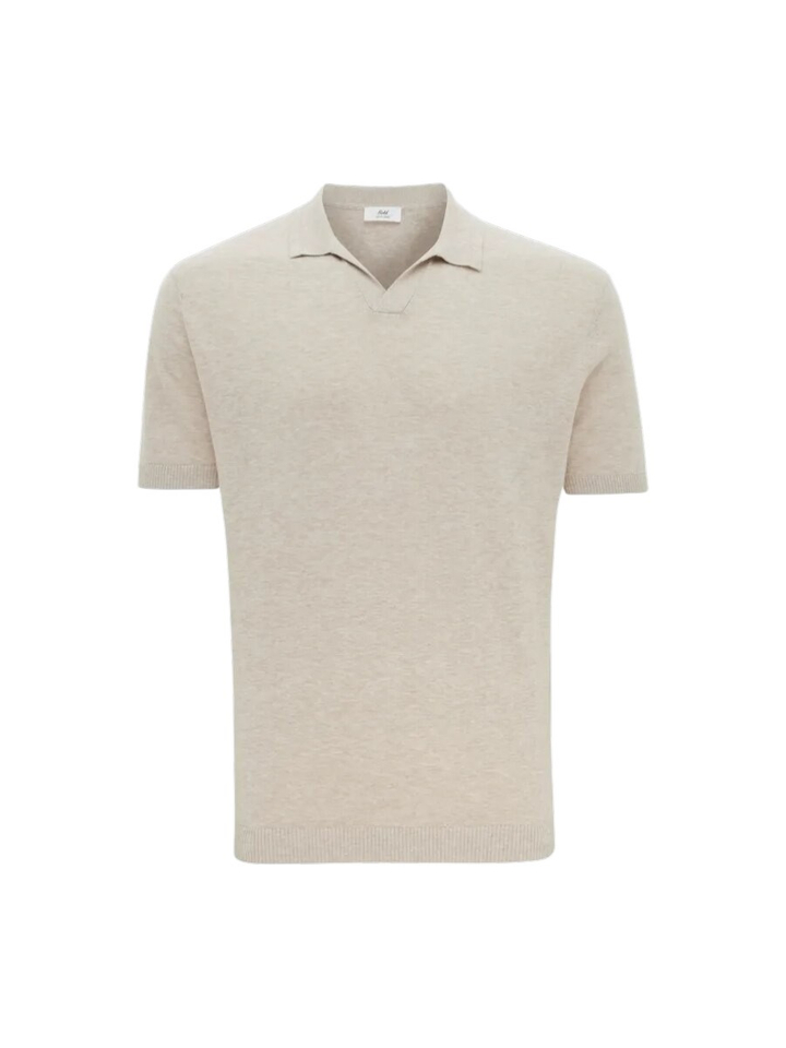 Beige polo detail aan de kraag Gentiluomo