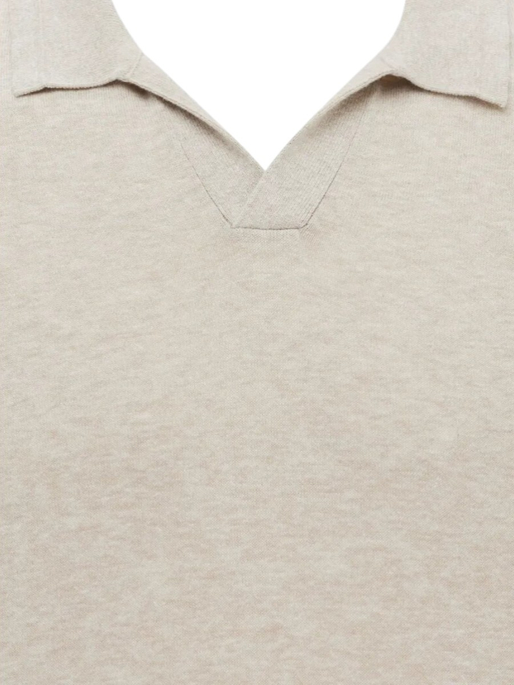 Beige polo detail aan de kraag Gentiluomo
