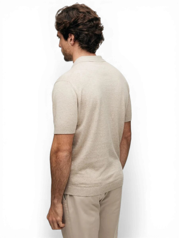 Beige polo detail aan de kraag Gentiluomo