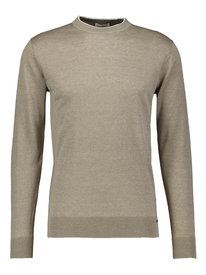 Beige trui met ecru detail Gentiluomo