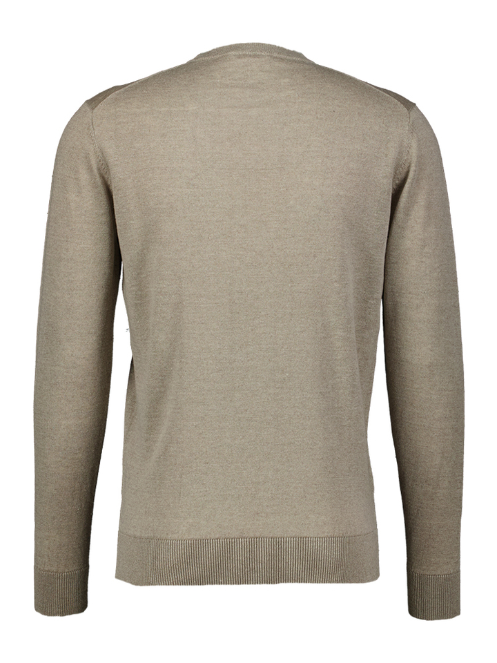 Beige trui met ecru detail Gentiluomo