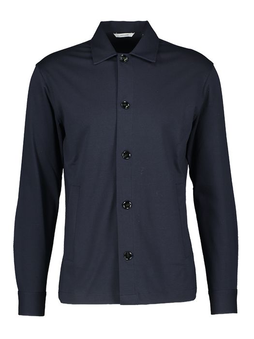 Blauw hemd lange mouw Gentiluomo