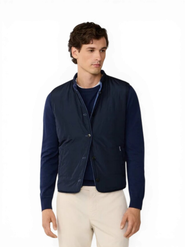 Blauwe omkeerbare bodywarmer Faconnable