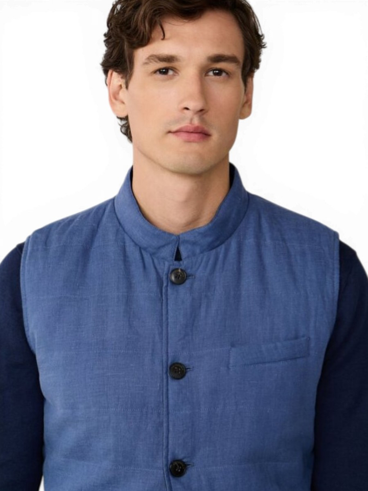 Blauwe omkeerbare bodywarmer Faconnable