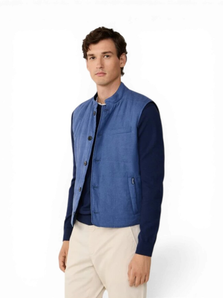 Blauwe omkeerbare bodywarmer Faconnable