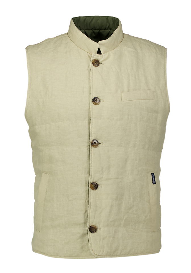 Beige bodywaarmer met knoopsluiting Faconnable