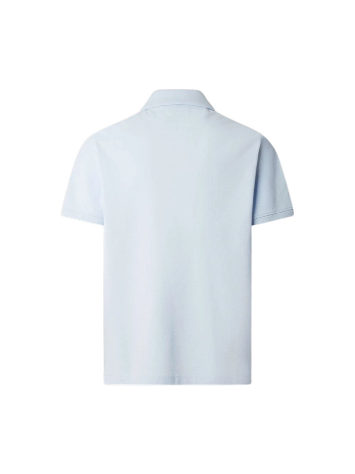 Licht blauwe katoenen polo Faconnable
