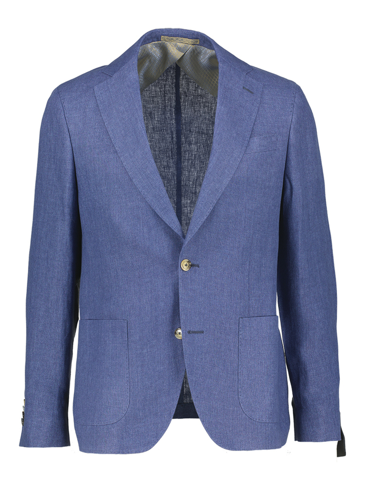 Donkerblauwe linnen blazer Star Easy Sand