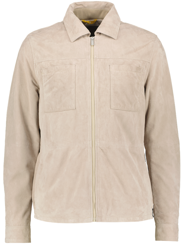 Beige geitensuede jas Agiato