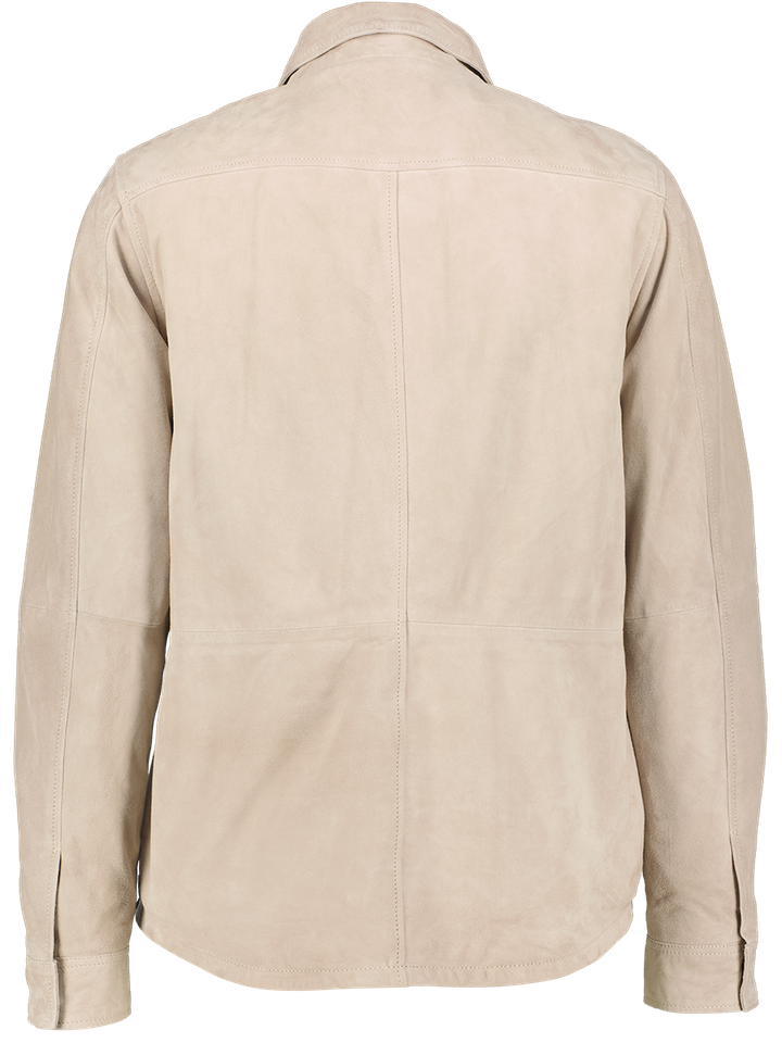Beige geitensuede jas Agiato