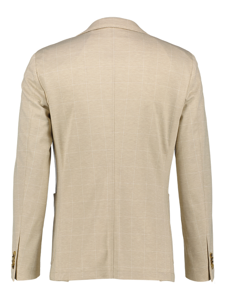 Beige blazer met fijne krijtstreep Blakely Seven Dials