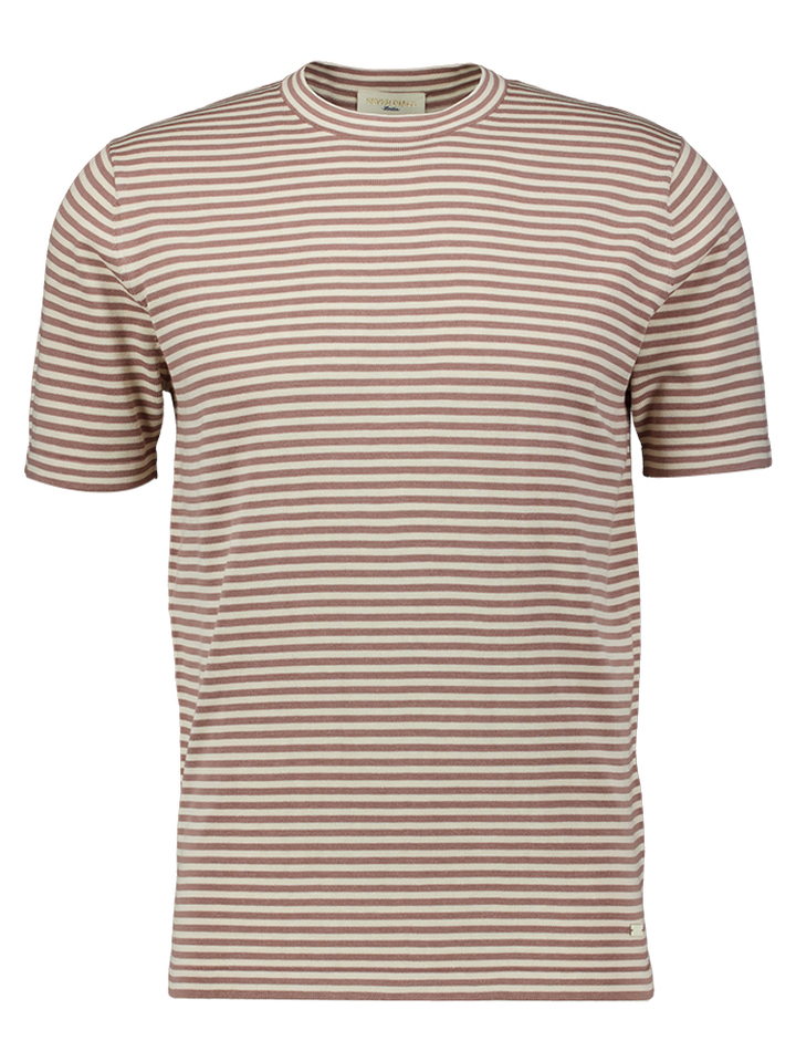 Vieux roze gestreepte t-shirt Weaving Seven Dials