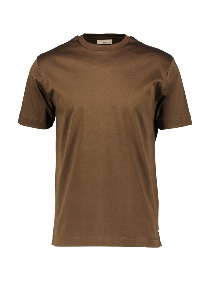 Donkerbruine katoenen T-shirt Nalon Seven Dial 