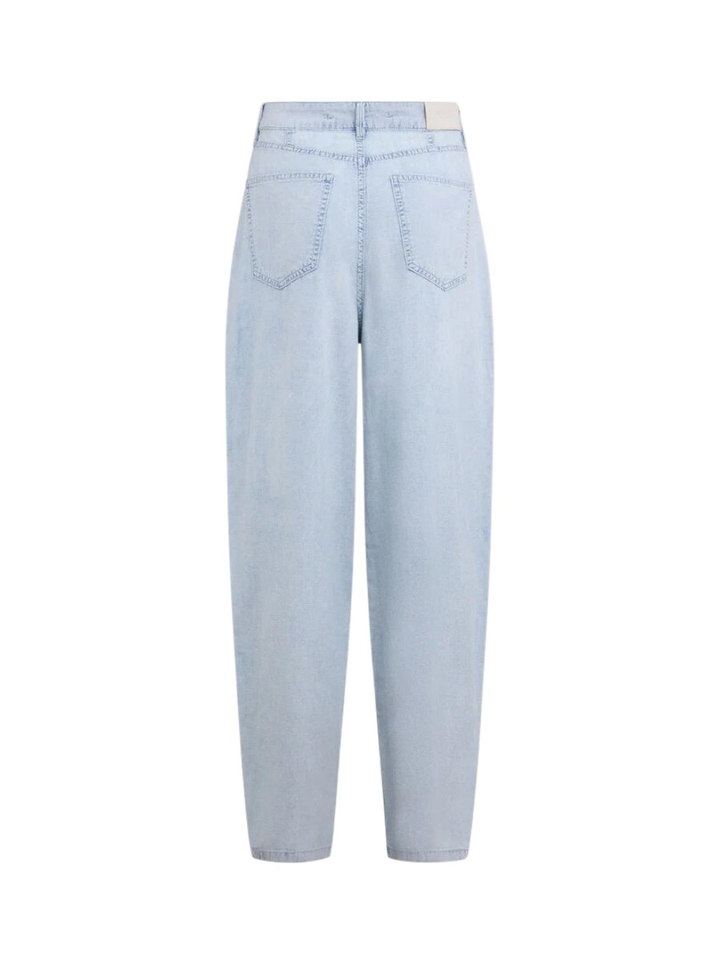 Blauwe fijne bleached broek in jeanslook Homage   