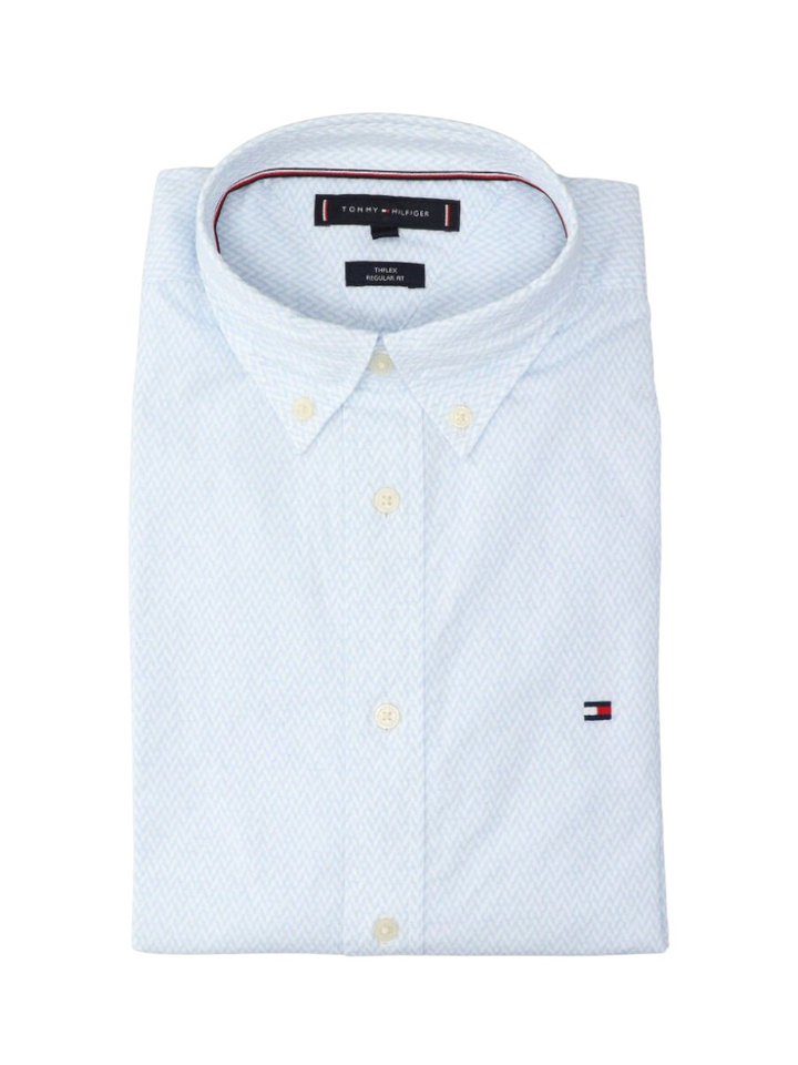 Wit katoenen hemd (regular fit) met details en lange mouwen Tommy Hilfiger