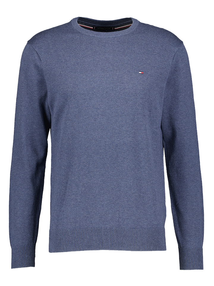 Blauwe trui met ronde hals Tommy Hilfiger