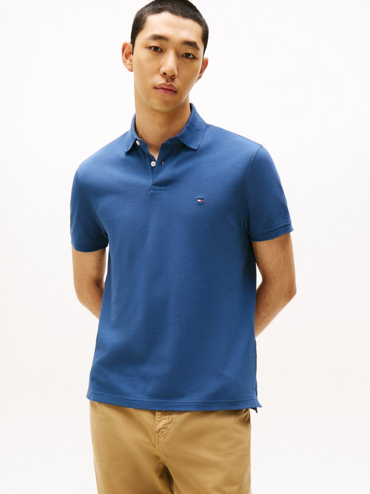Blauwe polo met knoopsluiting Tommy 