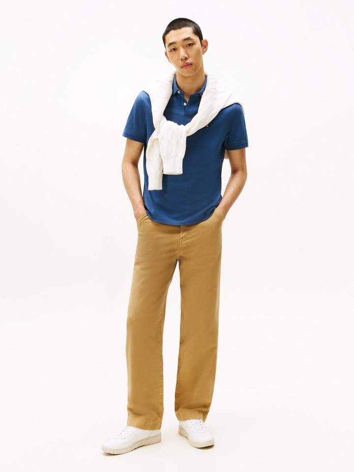 Blauwe polo met knoopsluiting Tommy 