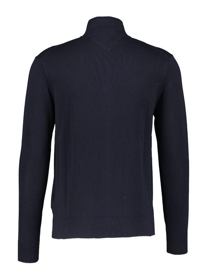 Zwarte blauwe cardigan met rits Tommy Hilfiger