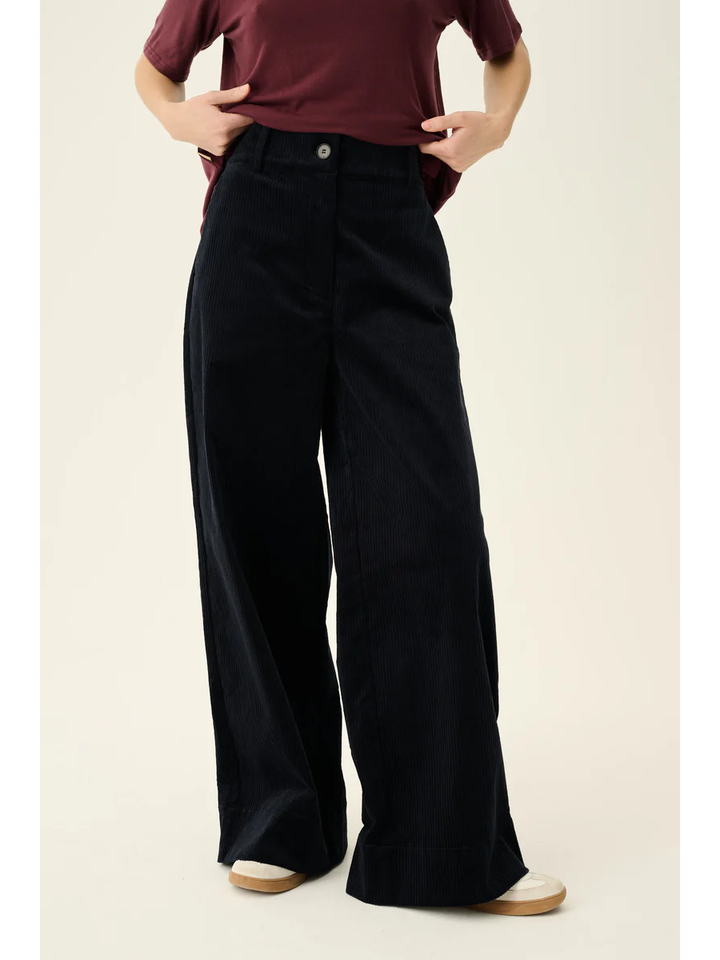 Blauwe broek in ribfluweel Philly Rue De Tokyo