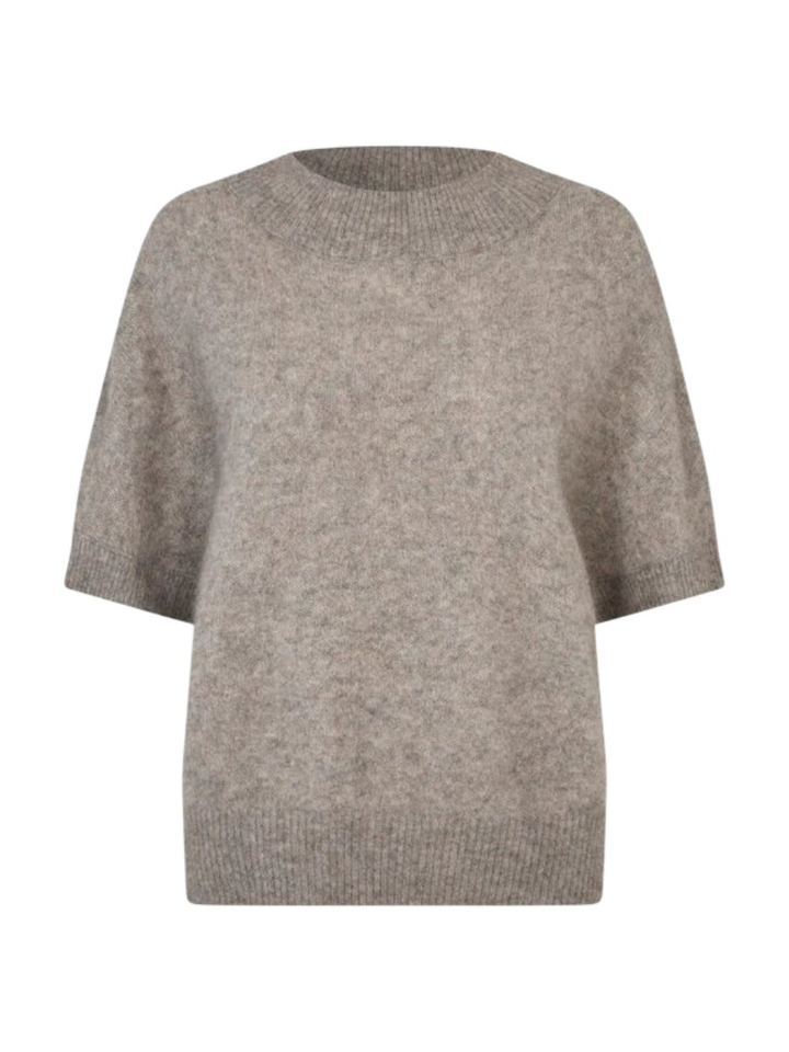 Beige wollen trui met korte mouwen Doanna Six Ames 