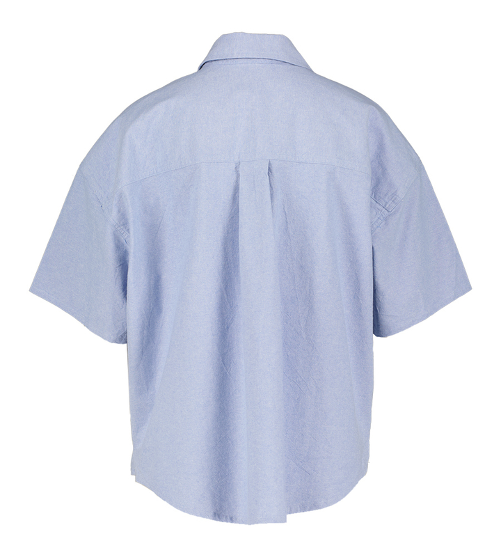 Blauw hemd met korte mouwen American Vintage
