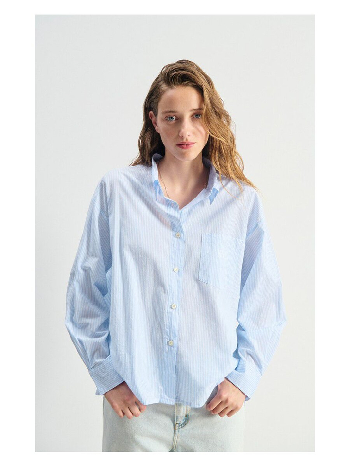 Blauwe gestreepte bloes Elu American Vintage