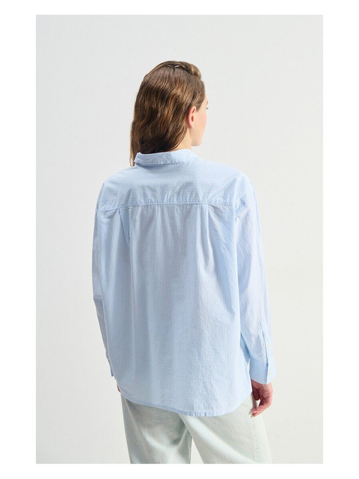 Blauwe gestreepte bloes Elu American Vintage