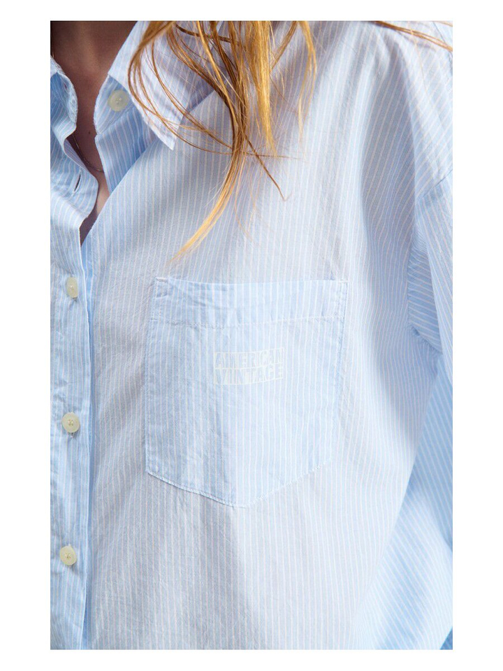 Blauwe gestreepte bloes Elu American Vintage