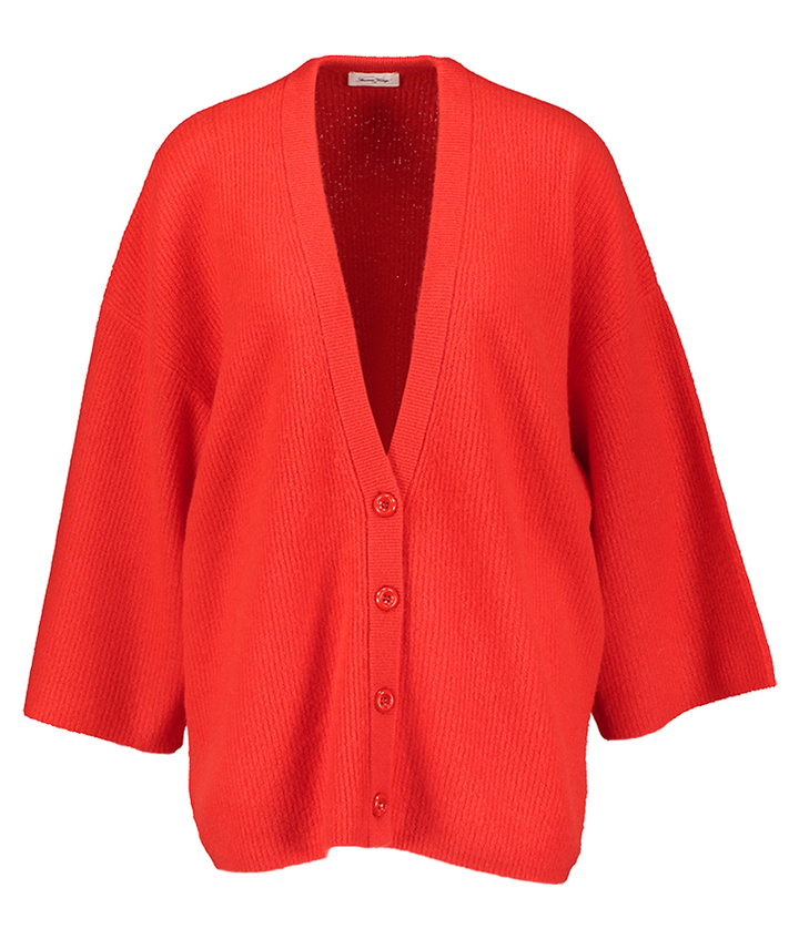 Rode cardigan met knopen Dam American Vintage
