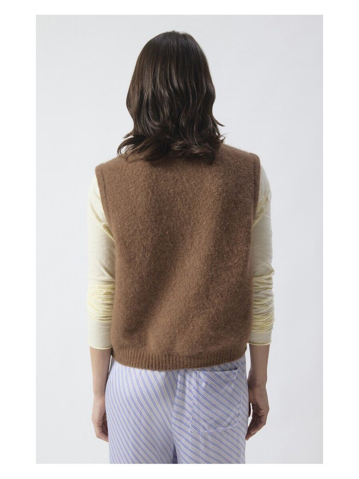 Bruine trui zonder mouwen Vito American Vintage