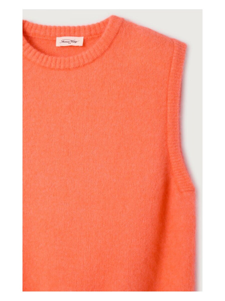 Zalmkleurige trui zonder mouwen Vito American Vintage