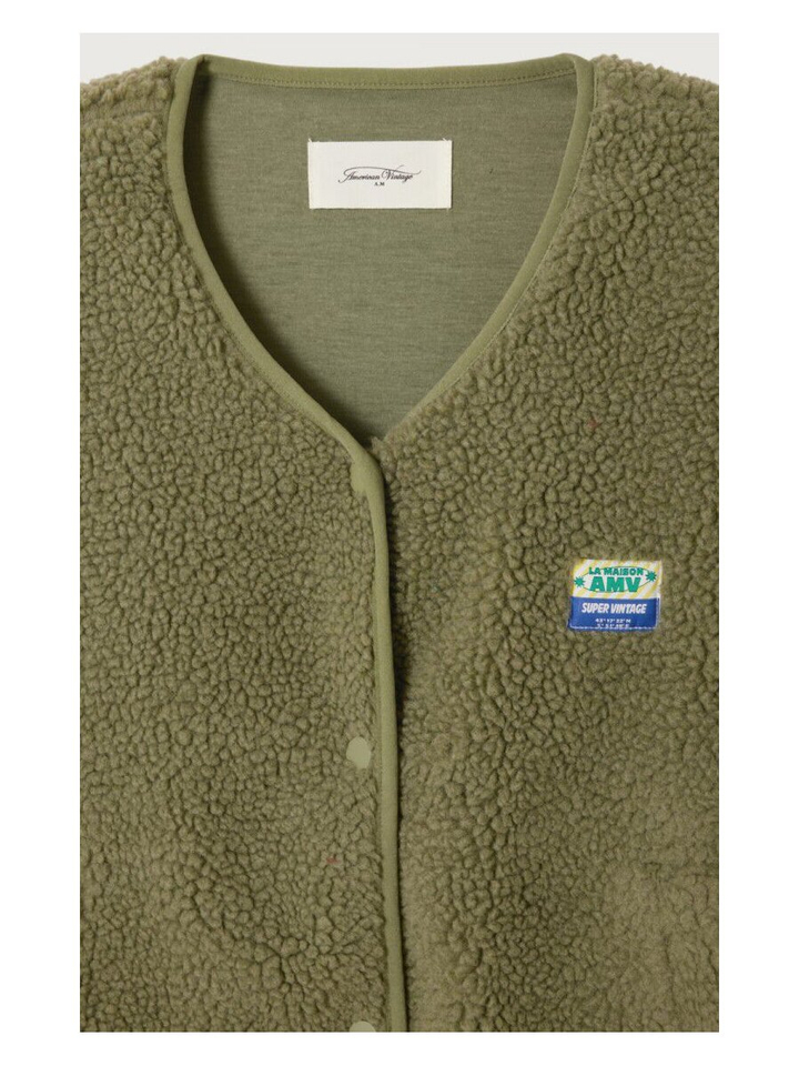 Groene teddy bodywarmer Hok American Vintage